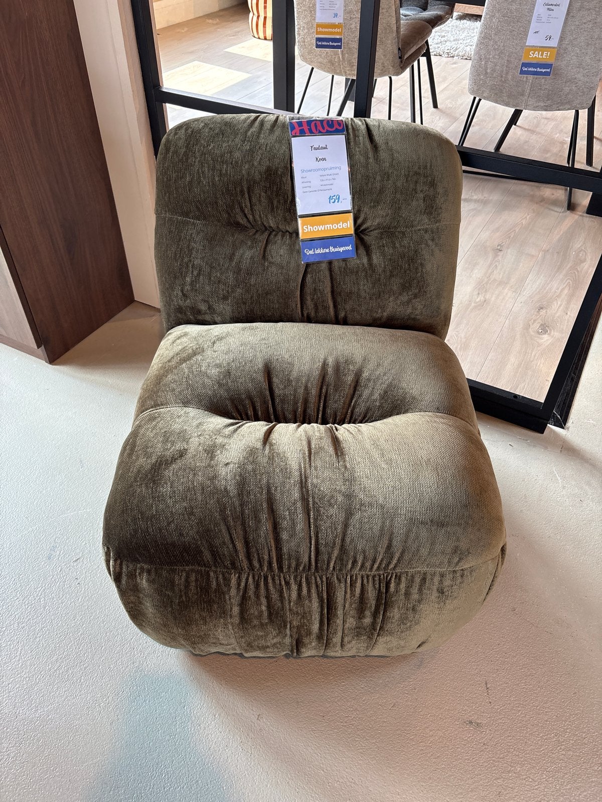 Haco Fauteuil Koen - Showroommodel, Nieuw, 75 tot 100 cm, Ophalen of Verzenden, Stof