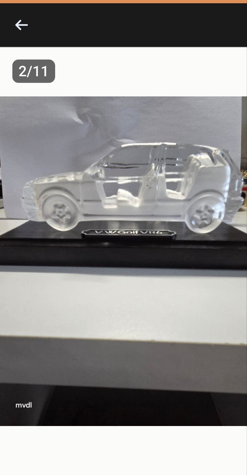 Zeldzaam Nachtmann Kristal VW Golf VR6 Model, Ophalen of Verzenden