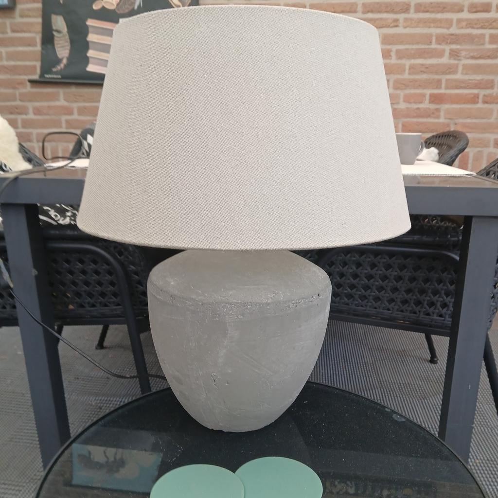Schemerlamp, Huis en Inrichting, Lampen | Lampenkappen, Ophalen of Verzenden, Grijs, Rond