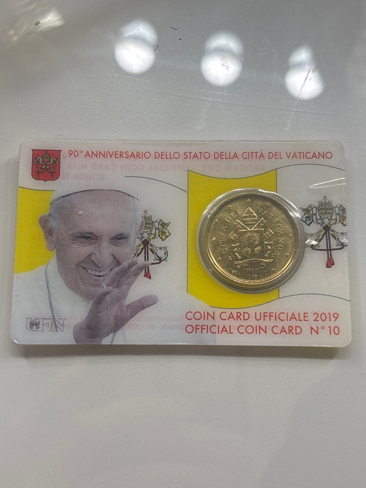 Vaticaanstad 50 cent muntkaart 2019 - Paus Franciscus, Ophalen, Vaticaanstad, 50 cent, Losse munt