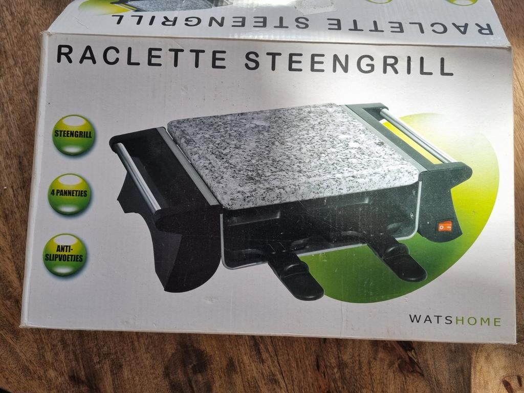 Compacte steengrill / raclette voor 2-4 personen, Ophalen of Verzenden