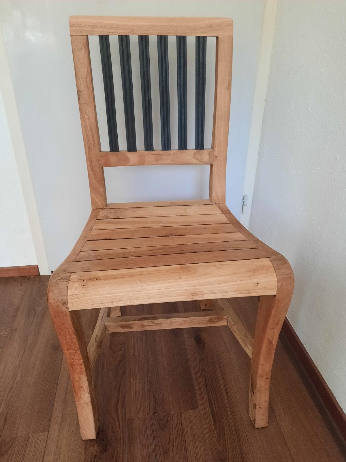 teakhouten stoel, Ophalen, Bruin, Eén