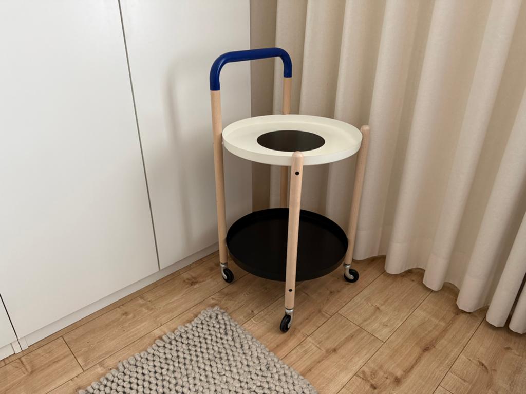 IKEA FORNYAD 2019 bijzettafel / trolley, Ophalen, Metaal of Aluminium, Rond, 55 tot 75 cm