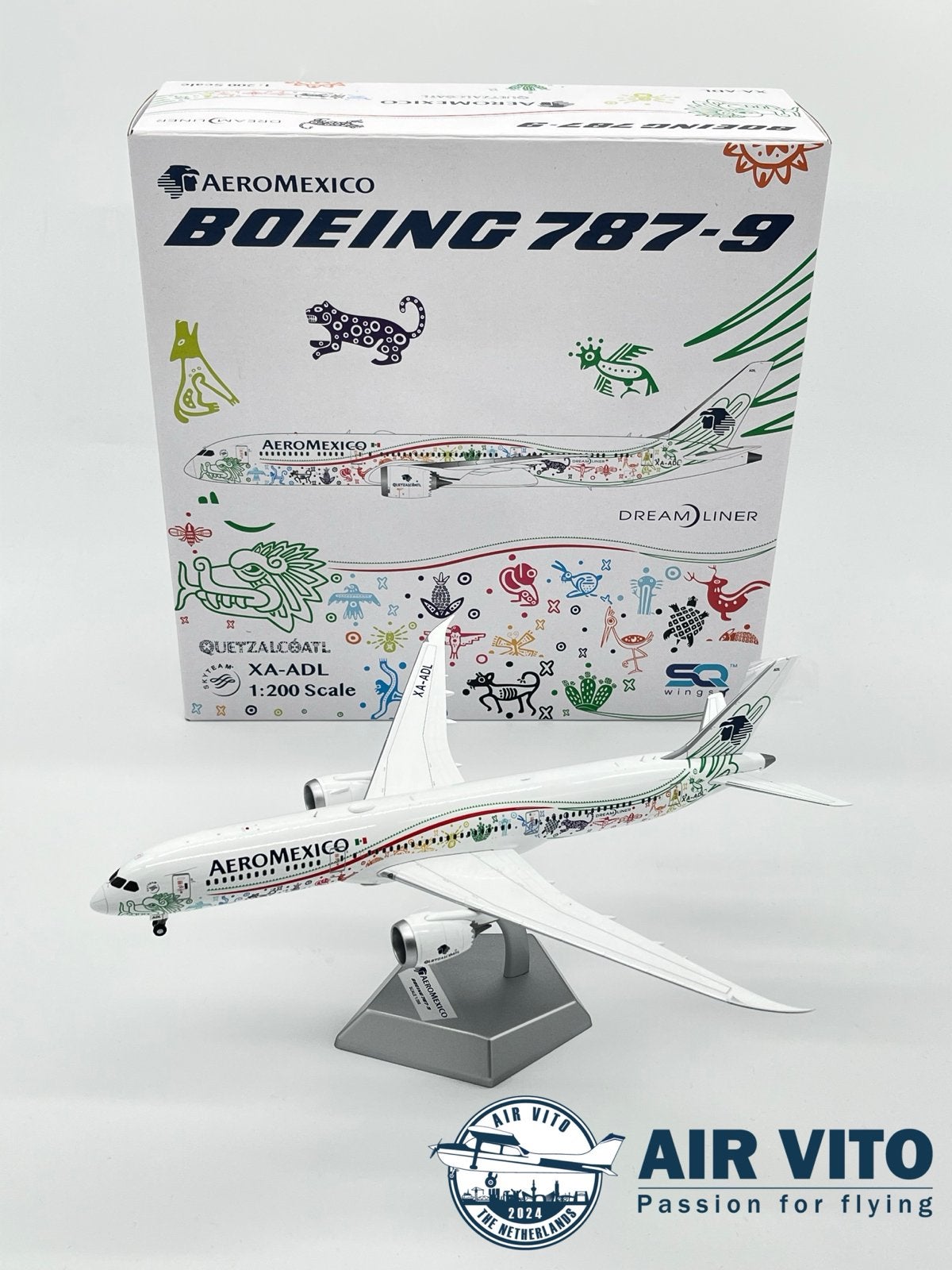 Nieuw Sq Wings Aeromexico Boeing 787-9 Dreamliner 1:200, Verzamelen, 2992jb, Schaalmodel, 2992jb, Ophalen of Verzenden