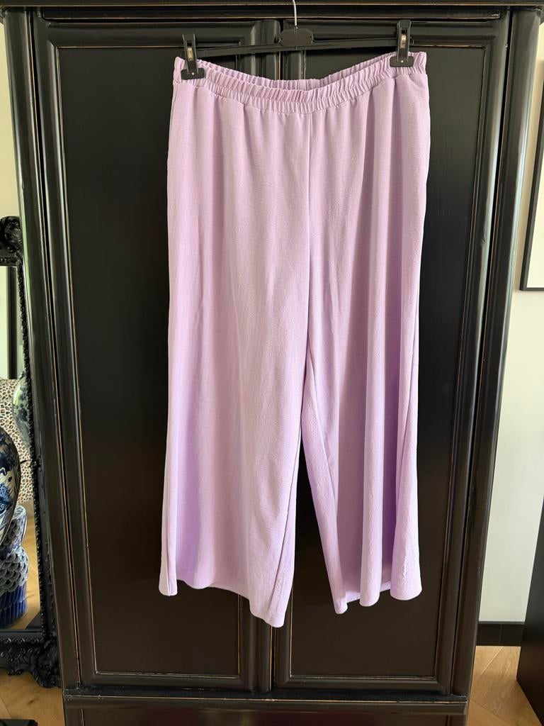 Shoeby wide leg luchtige zomerbroek lila maat XL, Ophalen of Verzenden, Zo goed als nieuw, Paars, Broek of Spijkerbroek