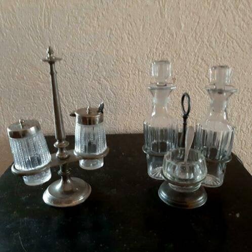 kruiden tafelstelletjes  glas vintage, Ophalen of Verzenden, Minder dan 25 cm, Minder dan 50 cm, Minder dan 100 cm