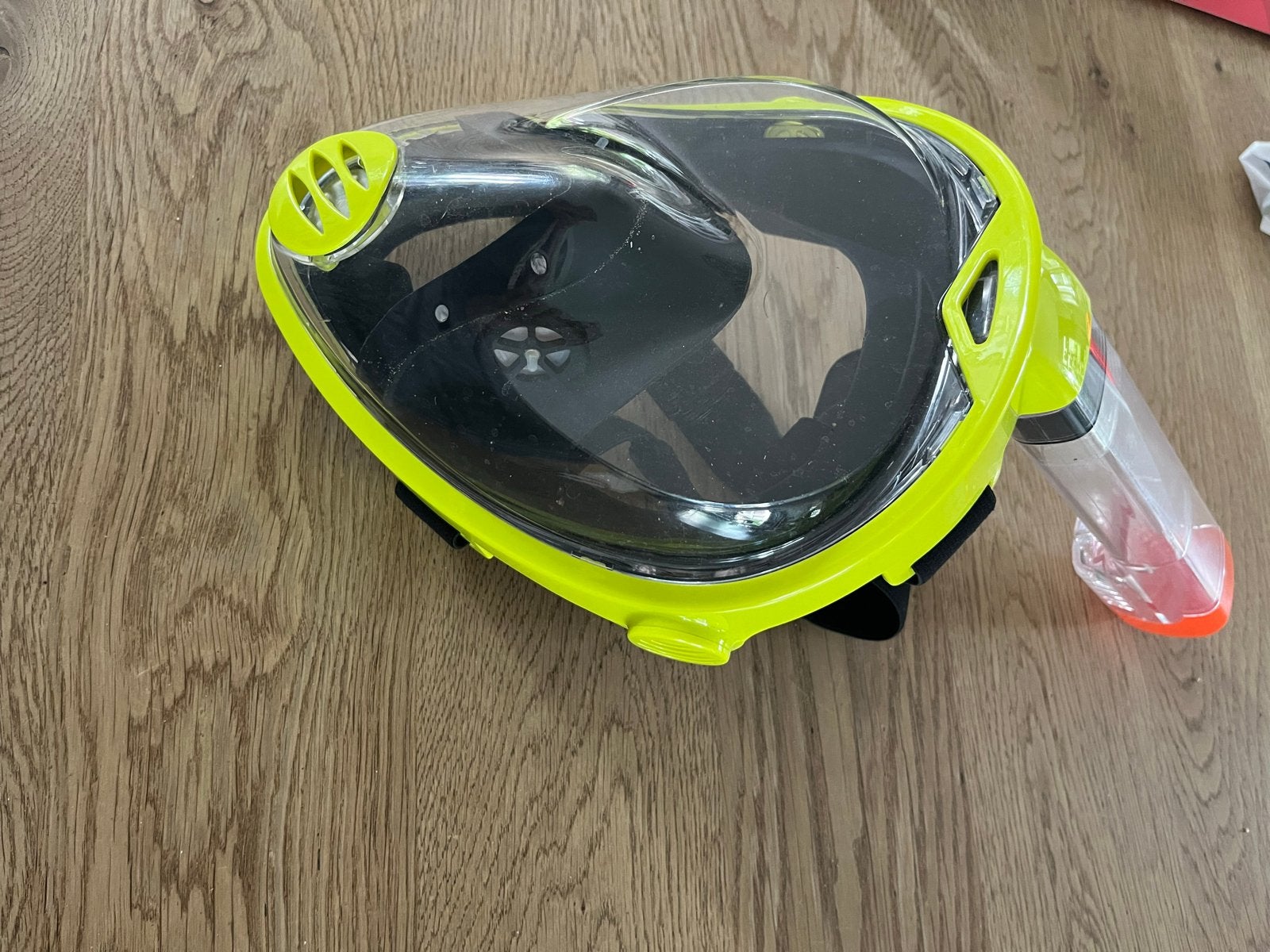 Decathlon Easybreath Snorkelmasker L/XL - Geel, Ophalen of Verzenden, Zo goed als nieuw, Duikbril of Snorkel