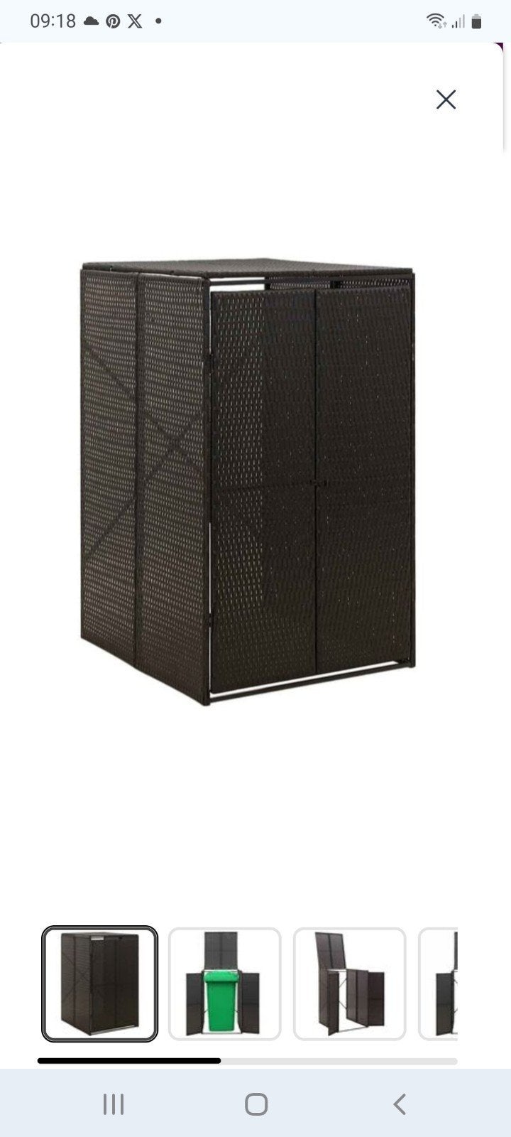 2 stuks container-ombouw/kliko-ombouw zwart wicker - nieuw, Ophalen, Nieuw, Kunststof, Containerberging