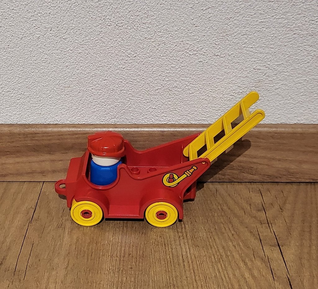 Vintage Lego Duplo brandweerauto, Kinderen en Baby's, Speelgoed | Duplo en Lego, Gebruikt, Verzenden, Compleet, Duplo
