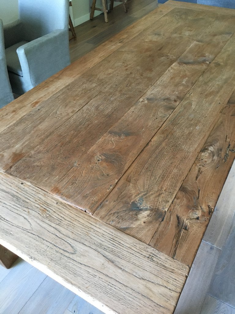 Landelijke Tafel, Ophalen, Gebruikt, Teakhout, 200 cm of meer