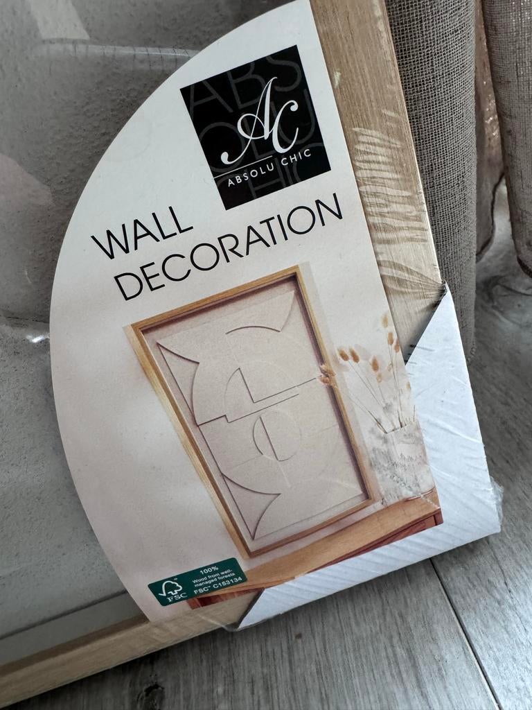 Wall decoration, Hout, Ingelijst, Modern, Ophalen