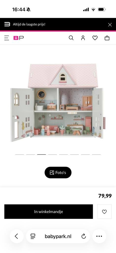 Houten Poppenhuis little dutch met Meubels en Poppetjes, Kinderen en Baby's, Speelgoed | Poppenhuizen, Ophalen, Zo goed als nieuw