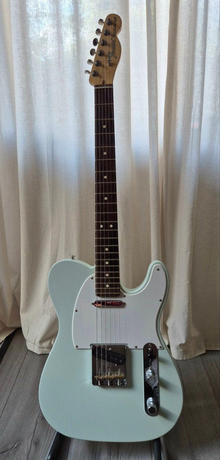 Fender American Performer Telecaster RW Satin Sonic Blue, Muziek en Instrumenten, Ophalen, Zo goed als nieuw, Solid body, Fender