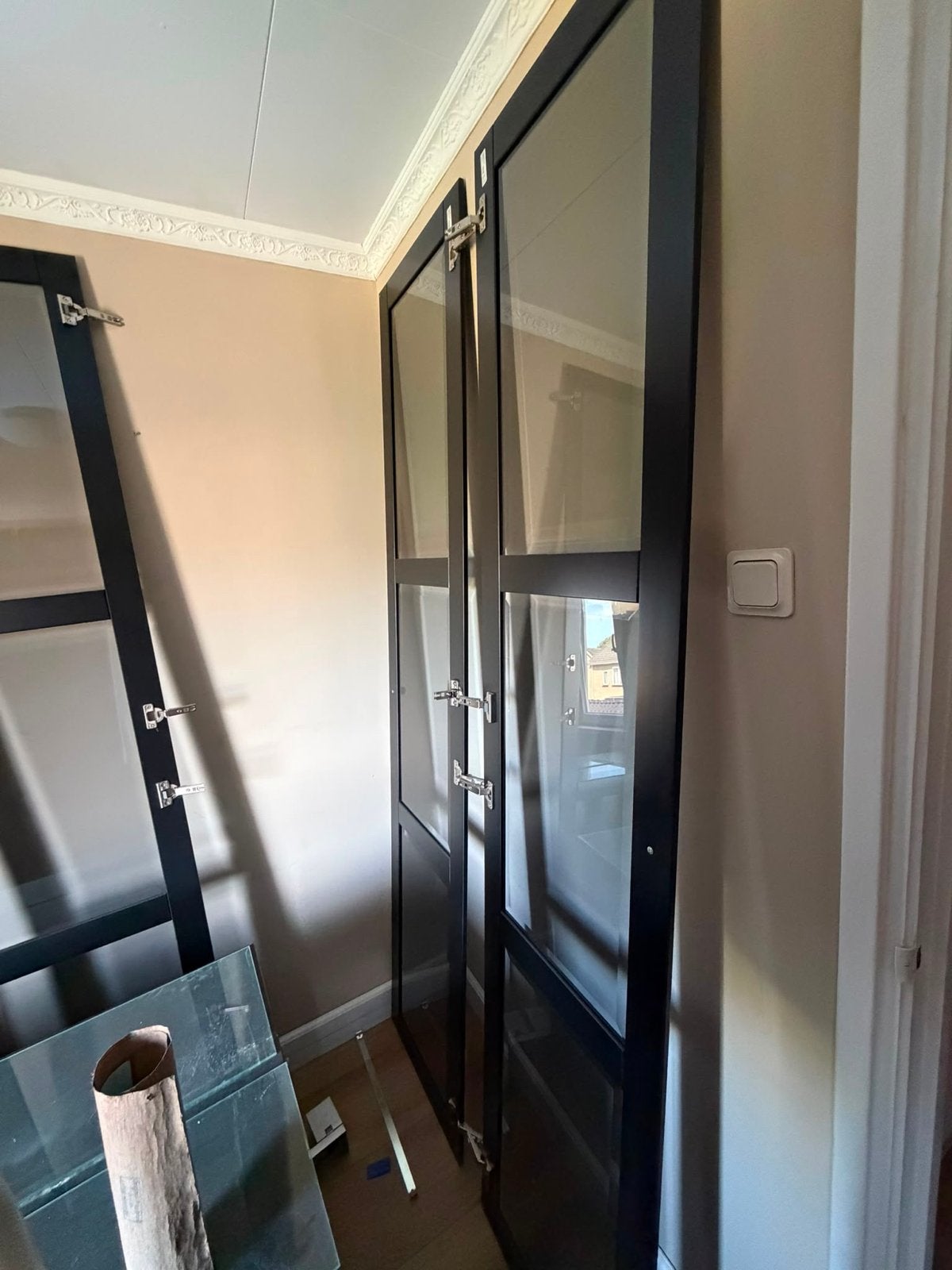 6x IKEA PAX glazen deuren zwart, Ophalen, Gebruikt, 200 cm of meer, 50 tot 100 cm