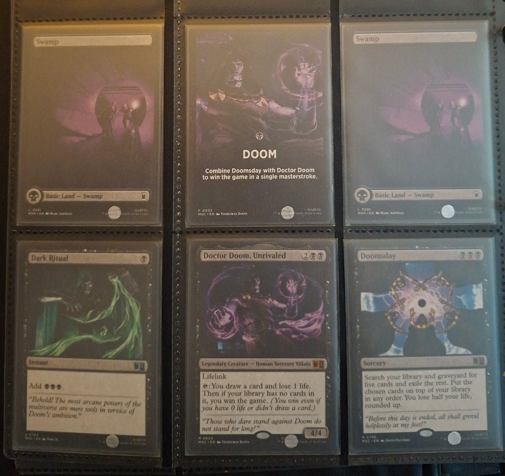 Doctor Doom + Doomsday + Dark Ritual - Magic the Gathering, Verzenden, Zo goed als nieuw, Meerdere kaarten