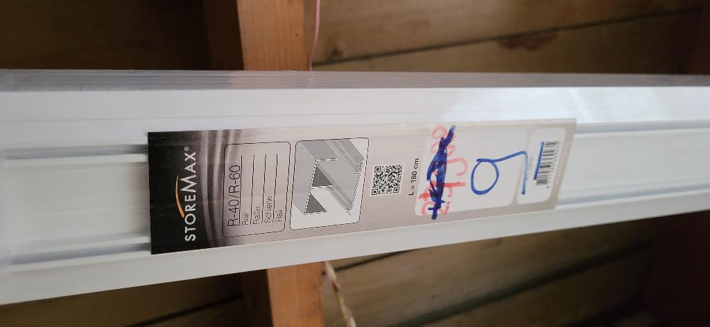 Storemax R40 rail 180cm, Doe-het-zelf en Verbouw, Hang- en Sluitwerk, Ophalen, Nieuw, Overige materialen, Overige typen