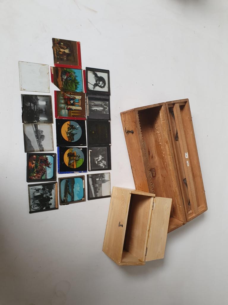 Antieke foto's op glas gedrukt, Antiek en Kunst, Ophalen of Verzenden