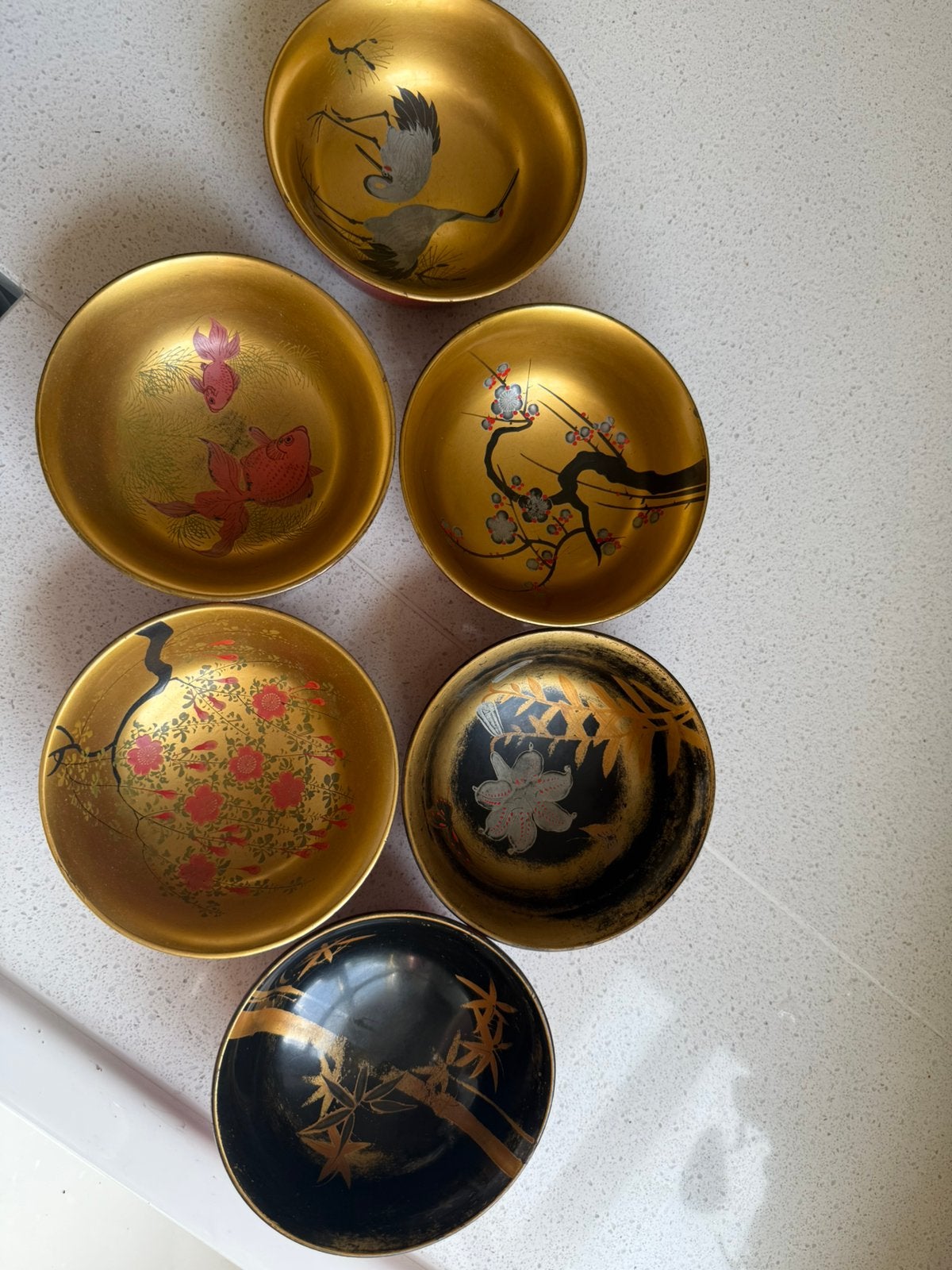 Leuke Japanse lakschaaltjes, jaren 60, Ophalen of Verzenden