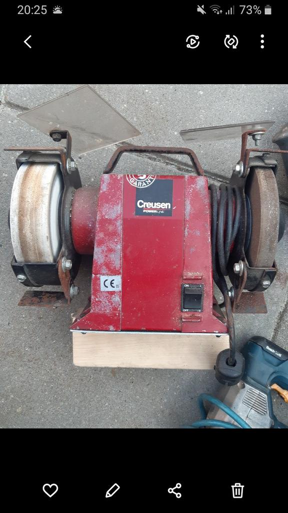 Creusen Powerline Werkbankslijpmachine - Gebruikt, Ophalen, Gebruikt, Minder dan 700 watt, Werkbankslijpmachine
