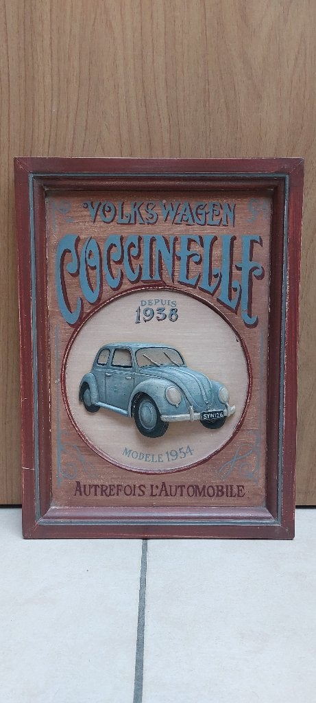Prachtig authentiek houten pubbord Volkswagen Kever, Ophalen of Verzenden