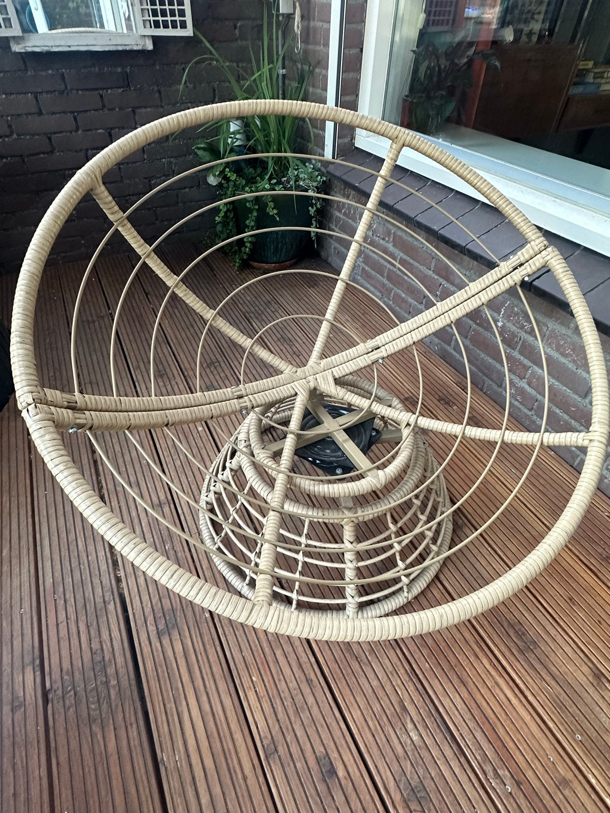 Twee papasan loungestoelen, Huis en Inrichting, Stoelen, Ophalen, Gebruikt, Overige kleuren, Riet of Rotan