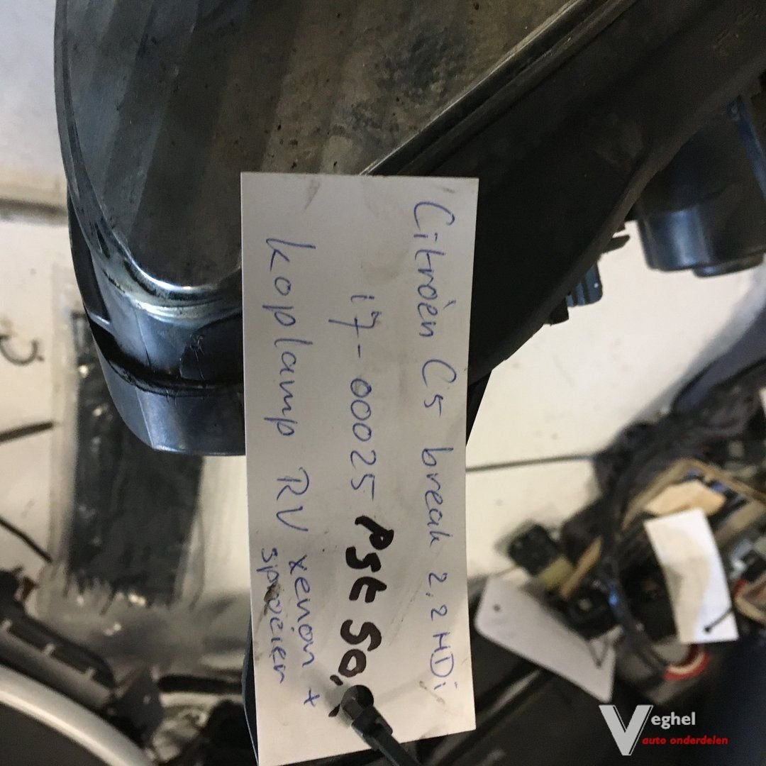 Citroen C5 Break 2005 Koplamp Xenon met sproeier  Rechts, Gebruikt, -, -, Ophalen of Verzenden