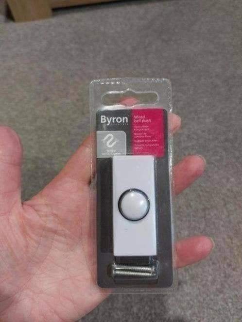 Byron beldrukker bedraad opbouw wit 7910, Ophalen of Verzenden, Nieuw