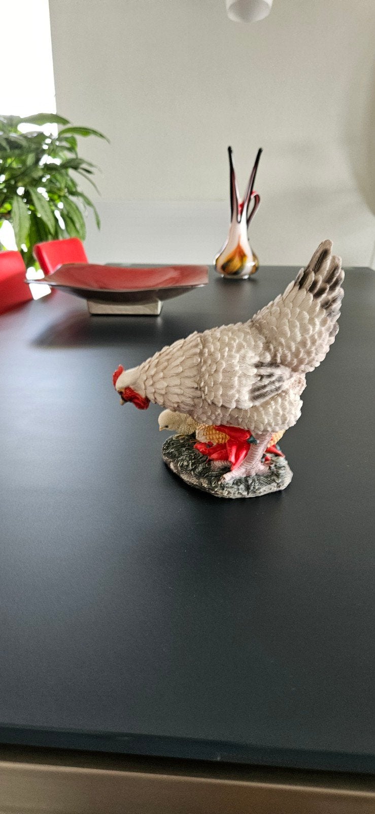 Decoratief kippenbeeldje met kuiken, Ophalen, Zo goed als nieuw, Boerderijdier, Beeldje of Figuurtje