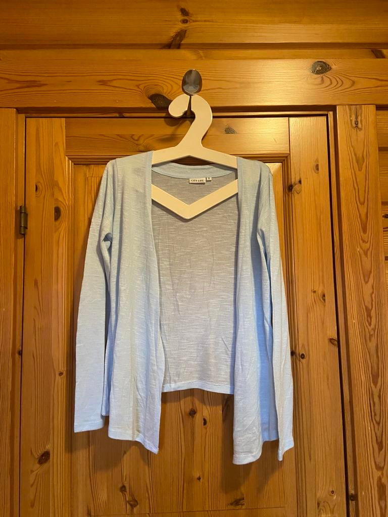 Vest licht blauw city life S, Ophalen of Verzenden, Zo goed als nieuw, Maat 36 (S), Blauw