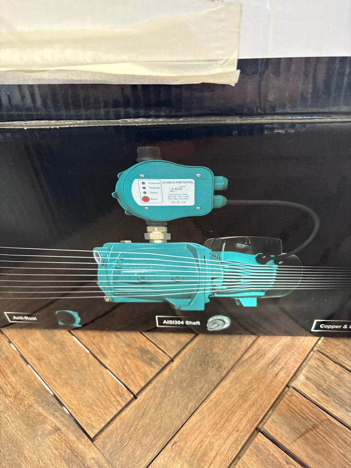 LEO Hydrofoorpomp AJM75E met automatische schakelaar, Tuin en Terras, Waterpompen, Ophalen, Gebruikt, Elektrisch, Hydrofoorpomp