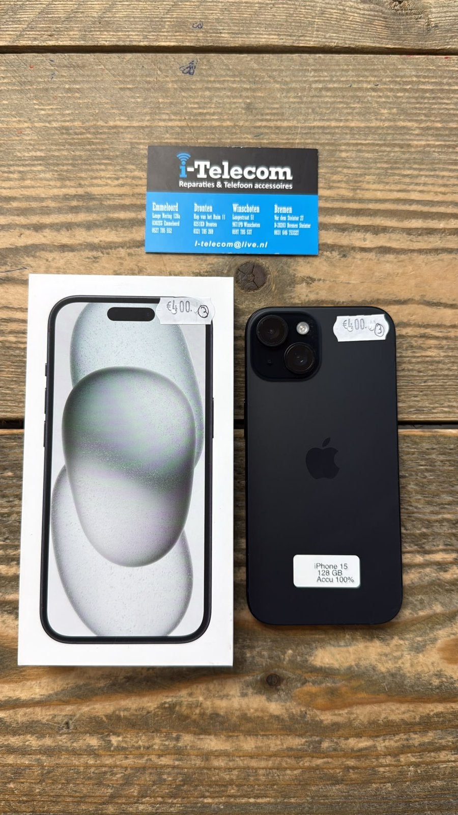 Iphone 15 black 128 GB + garantie 100%, Ophalen of Verzenden, Zo goed als nieuw, Overige typen