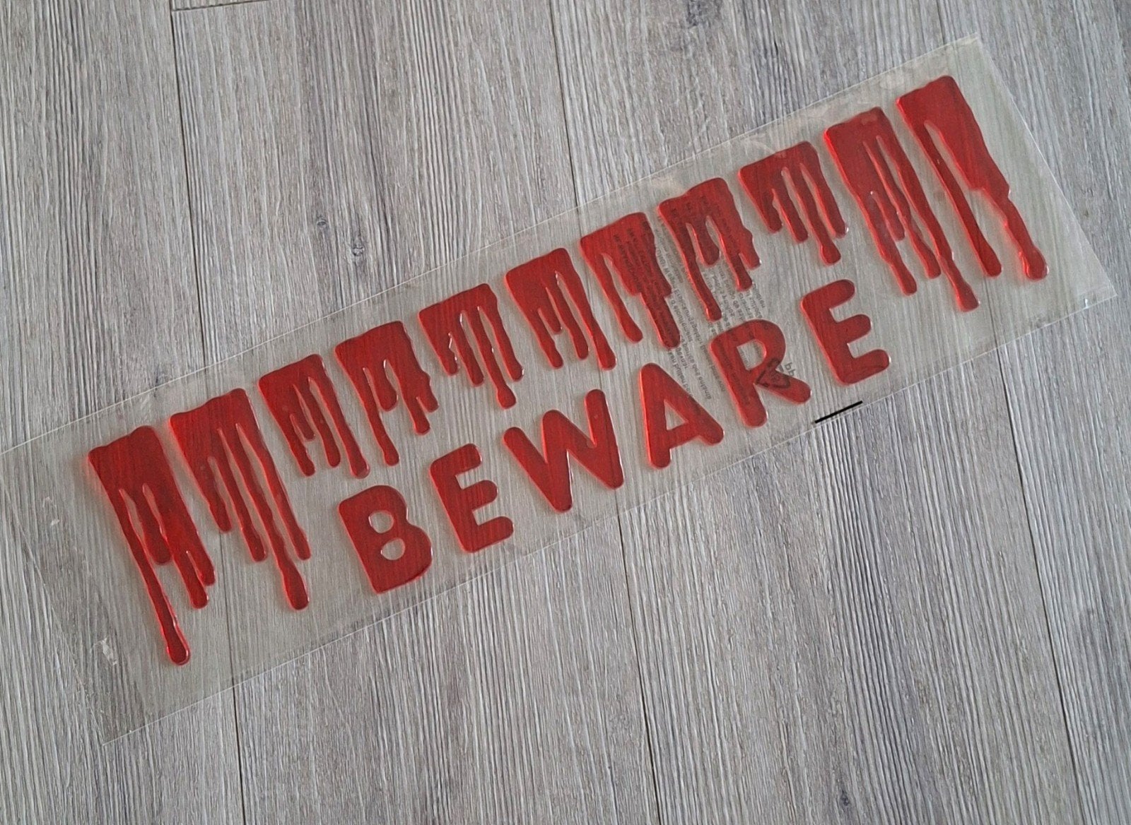 halloween gel raamstickers "beware", Ophalen of Verzenden