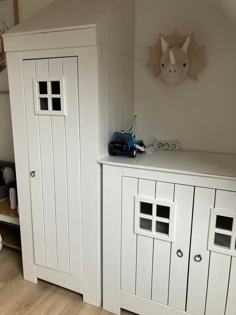 Commode en kledingkast babykamer, Ophalen, Gebruikt, 50 tot 70 cm, 105 cm of meer