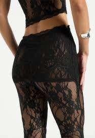 dameskanten legging, Kleding | Dames, Legging, Maat 36/38 (S), Zwart, Ophalen of Verzenden