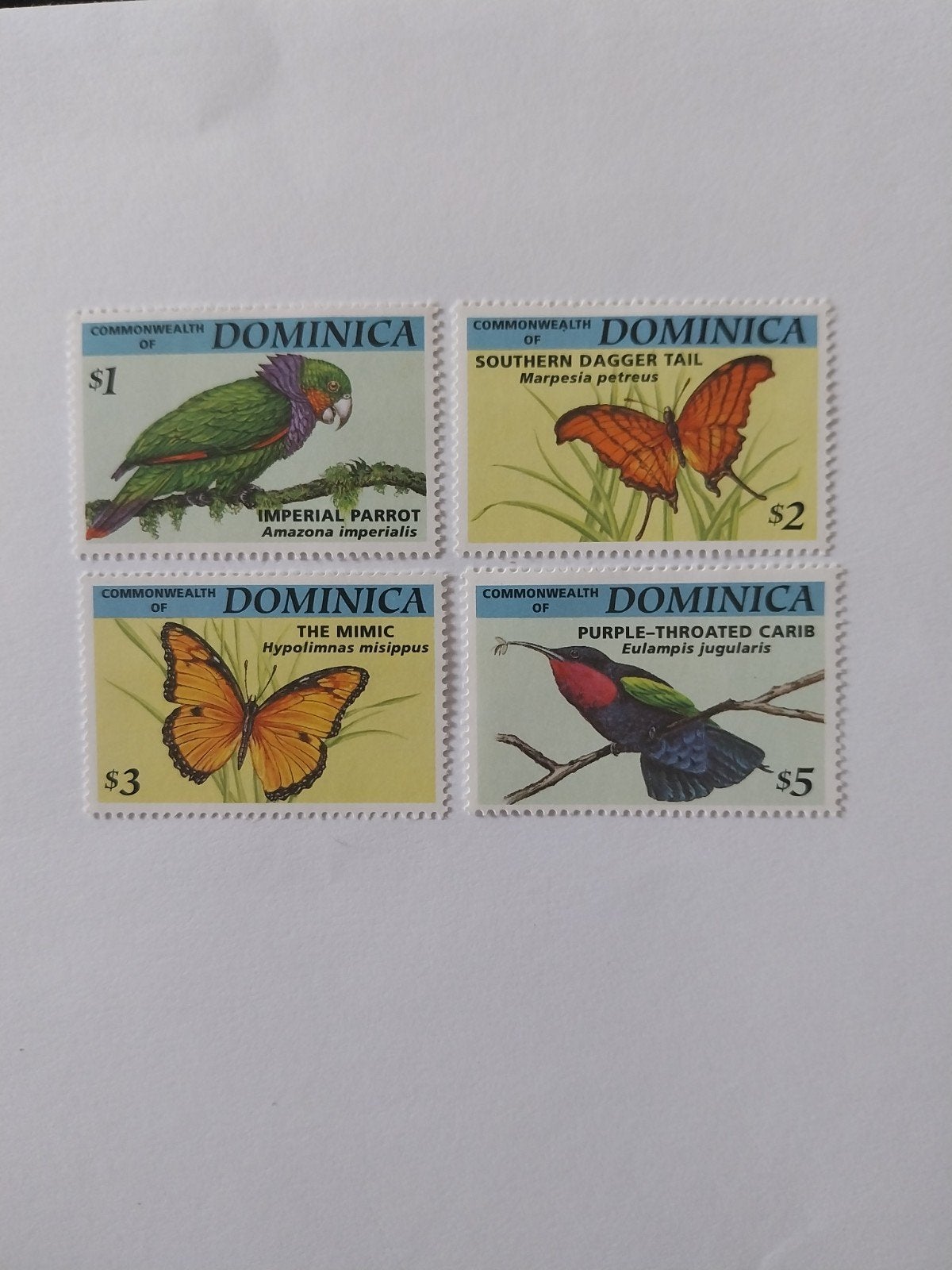 Dominica 1808-1811vlinders/vogels 1994 postfris mi 15 eu, Ophalen of Verzenden, Dier of Natuur