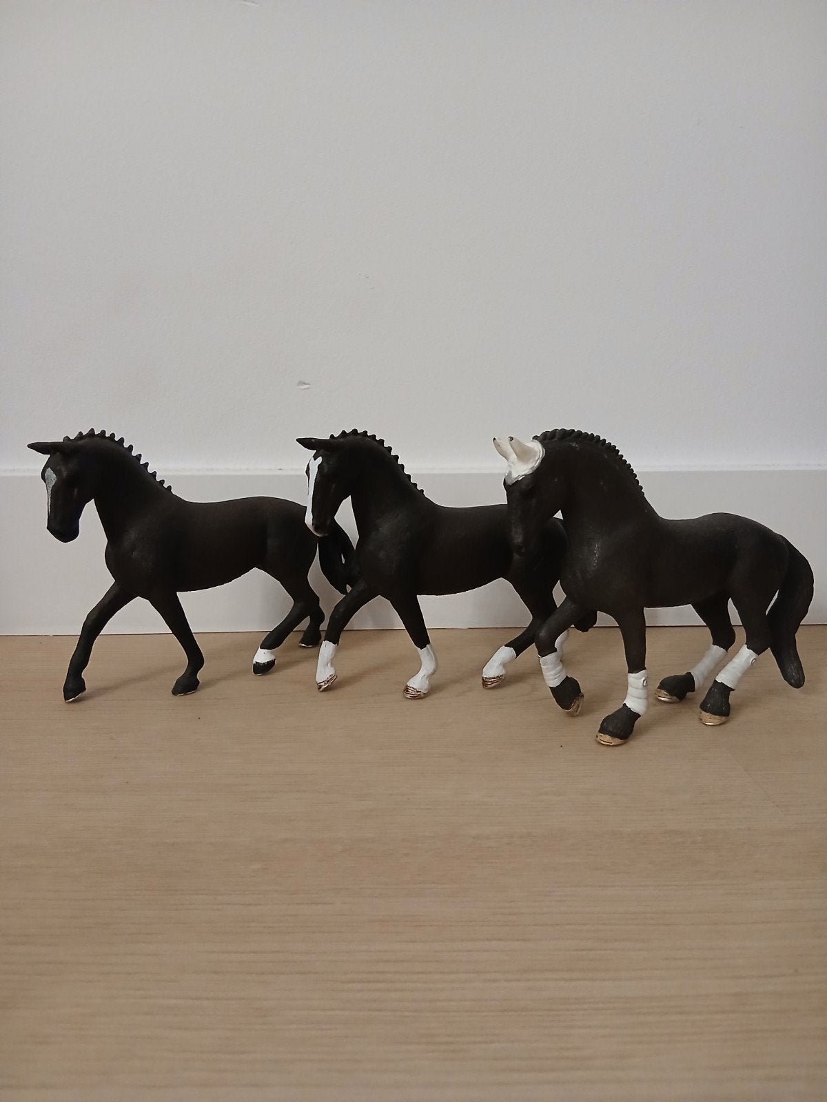 Schleich paarden set - 3 Friese paarden en een eenhoorn, Ophalen of Verzenden, Gebruikt