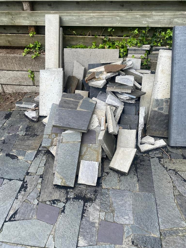 Gratis natuur steen.  En Tegels, Tuin en Terras, Ophalen, Zo goed als nieuw, Natuursteen, Terrastegels