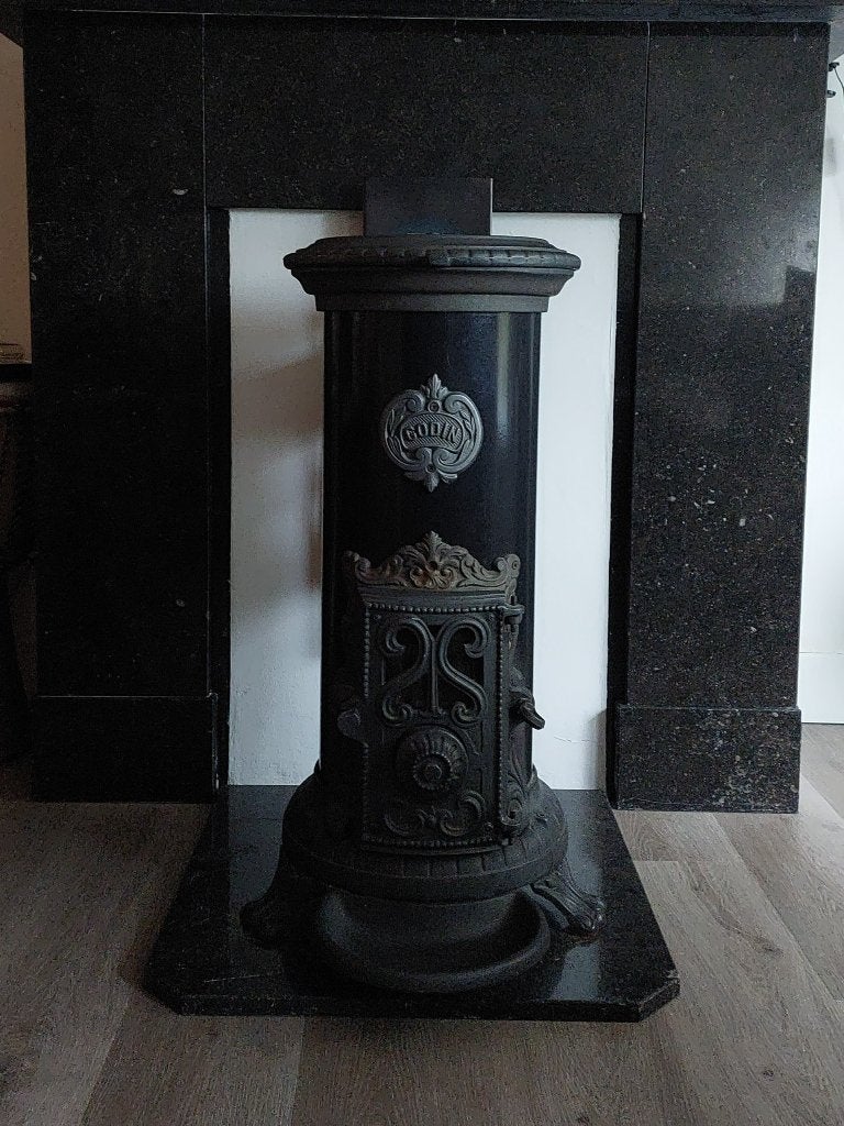 Originele Godin Potkachel/Houtkachel – In zeer goede staat, Ophalen, Houtkachel, Zo goed als nieuw, Vrijstaand