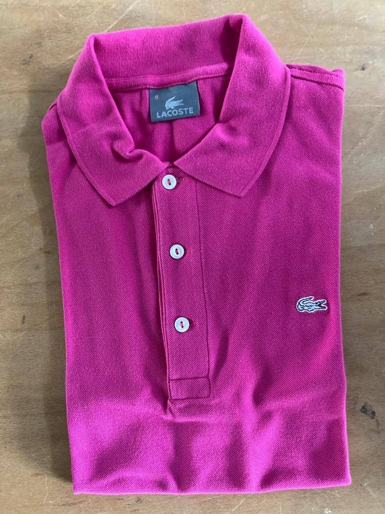 Mooie roze Lacoste polo, M, zgan, Kleding | Heren, Lacoste, Zo goed als nieuw, Roze, Verzenden