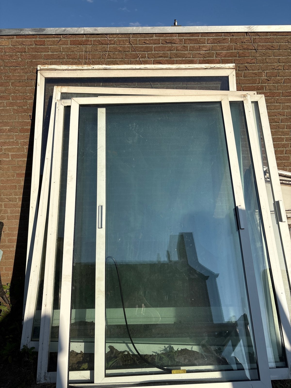 Schuifpuien met dubbel glas (diverse maten), Ophalen, Gevelraam of Ruit, Gebruikt, 160 cm of meer
