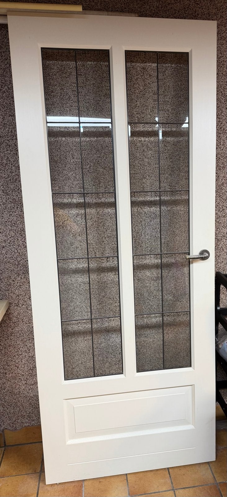 Prachtige Glas in Lood Deur - 200,4x82x3,9 cm, Ophalen, Gebruikt, 80 tot 100 cm, Binnendeur