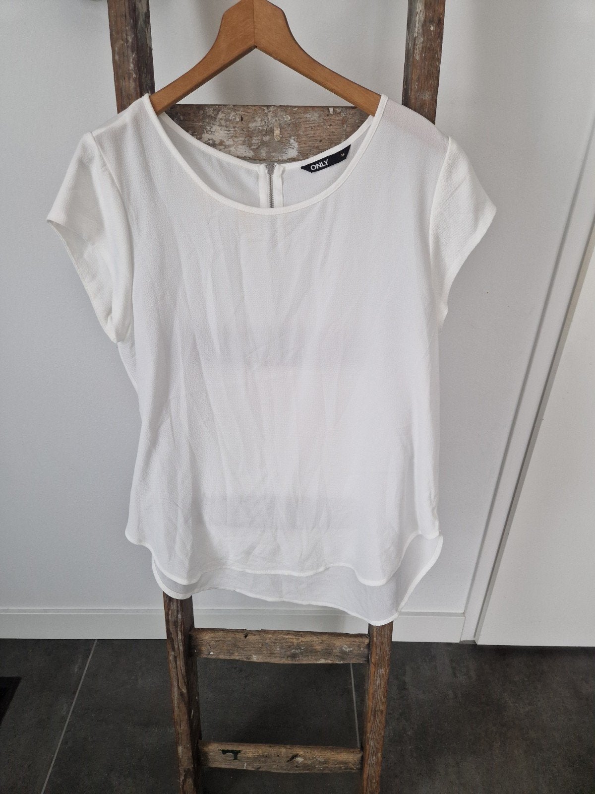 Witte ONLY blouse maat 38, Maat 38/40 (M), Wit, Ophalen of Verzenden, Korte mouw