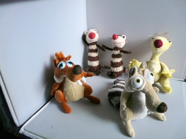 Ice Age 3 # 8 verschillende knuffels (compleet), Ophalen of Verzenden, Overige figuren, Zo goed als nieuw, Knuffel