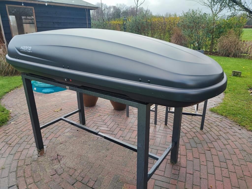 Te huur: Hapro Traxer 8.6 XXL Dakkoffer (evt met dakdragers), Ophalen, Zo goed als nieuw