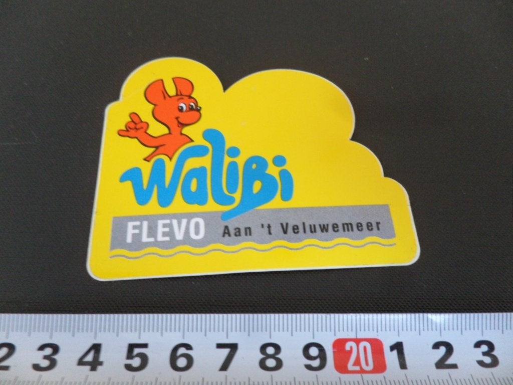 sticker WALIBI Flevo Aan 't Veluwemeer, Verzamelen, Ophalen, Zo goed als nieuw