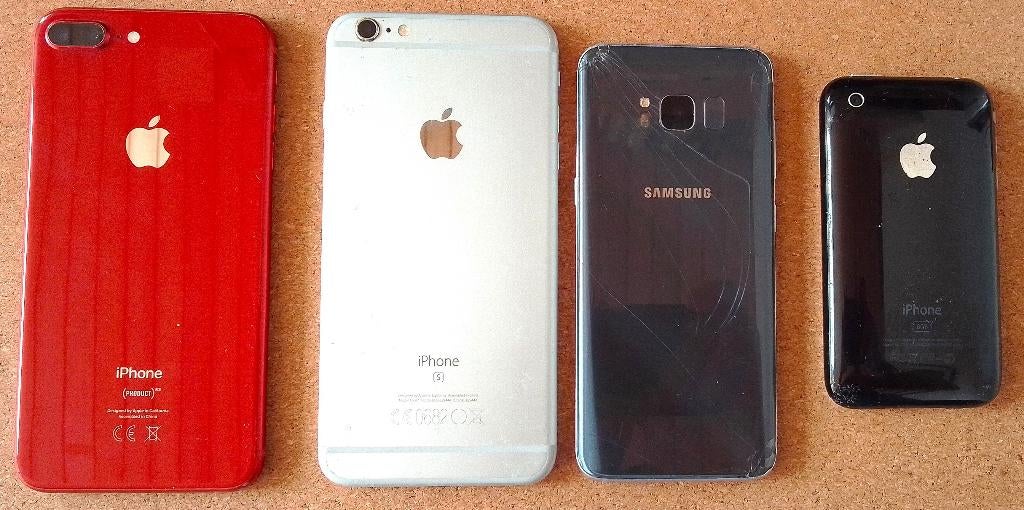 IPhone Appel 3X en 1X Samsung alle 4 werkend., Telecommunicatie, Mobiele telefoons | Apple iPhone, Ophalen of Verzenden, Zonder simlock