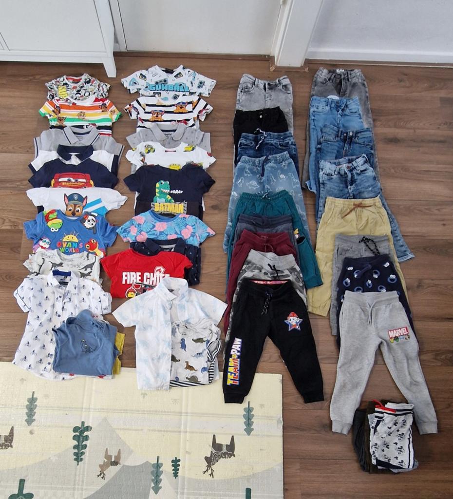 Groot kledingpakket jongens maat 92-110, Kinderen en Baby's, Kinderkleding | Kinder-kledingpakketten, Ophalen, Gebruikt, Maat 110