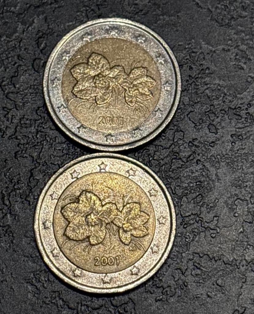 2 Euro Munt Finland 2001 - Twee Stuks, Postzegels en Munten, Munten | Europa | Euromunten, Ophalen of Verzenden, Oostenrijk, 2 euro