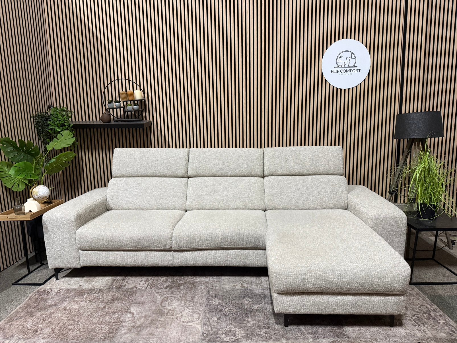 “GRATIS LEVERING” Zandkleurige/beige hoekbank 280x160, 250 tot 300 cm, Hoekbank, nieuw, beige, Hoekbank, Ophalen of Verzenden