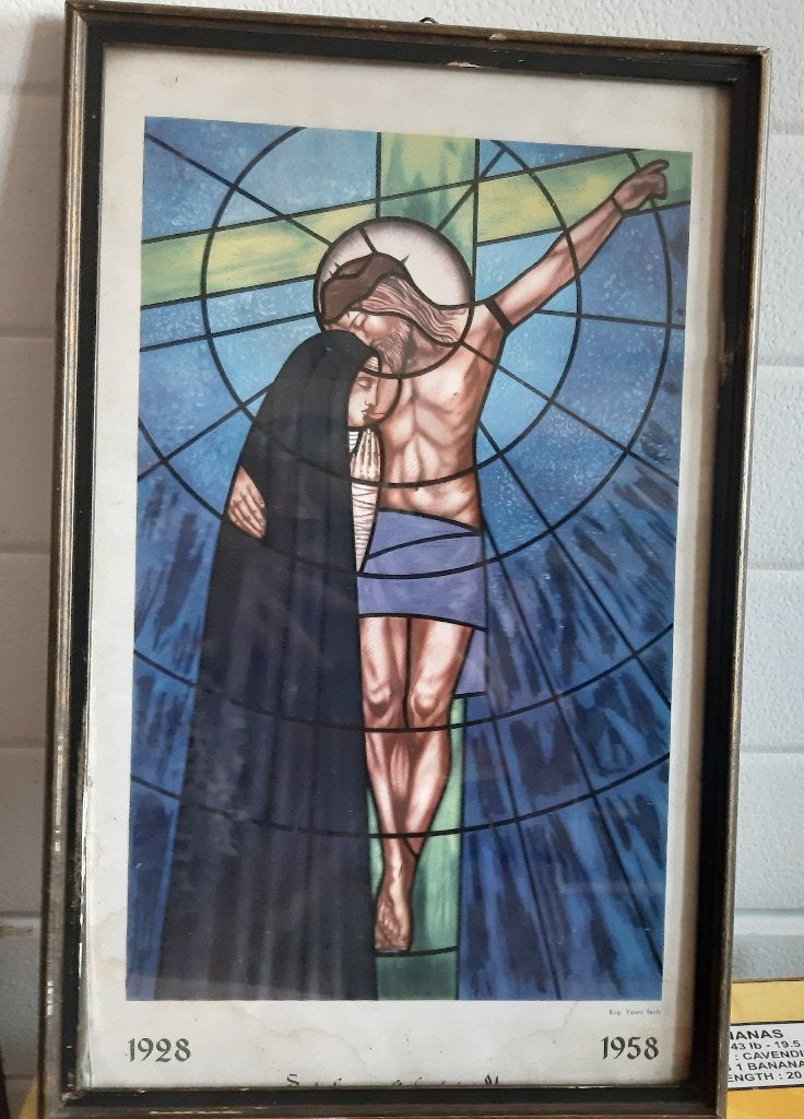 antieke prent Jezus aan het kruis, Ophalen